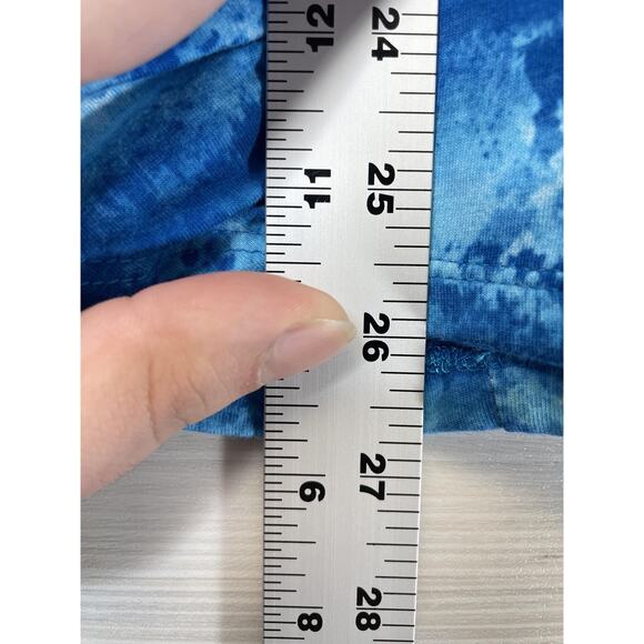 Marika Tank Top Shirt Womens Large Blue Racerback Built In Bra Athletic Workout - Picture 4 of 7